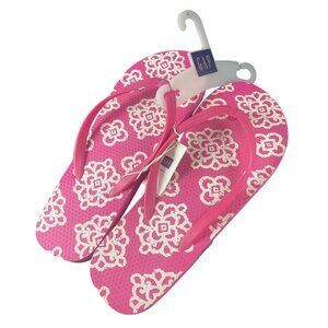 Gap Womens Pink/White Floral Flip Flops Size 6 New with Tags